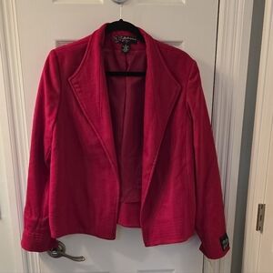 Peck & Peck NWT Women's Wool & Cashmere Open Short Blazer, Size 16 (1028)